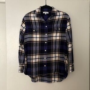 Madewell Plaid Flannel Shirt (XS)